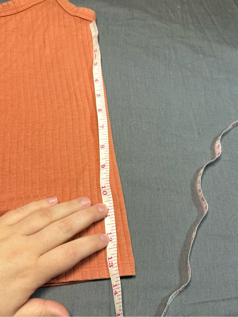 aerie Ribbed Tank in Coral Peach - Picture 5 of 6